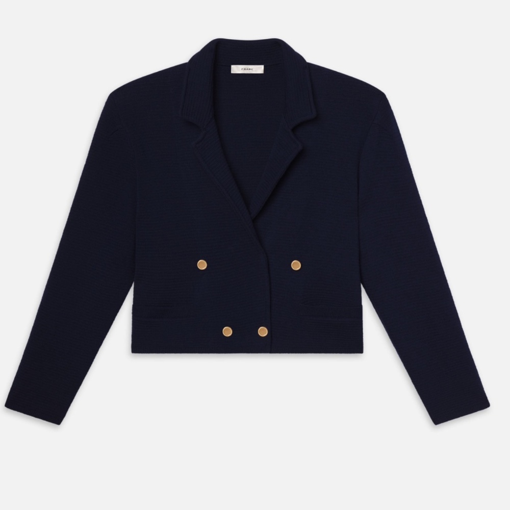 FRAME  The Cruise Cardi in Dark Navy